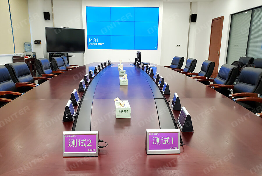 智能电子桌牌企业应用案例——株洲中车时代半导体会议室智慧升级7